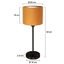 Mexlite Lampe de table NOOR E27 IP20, gradable