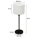 Mexlite Lampe de table NOOR E27 IP20, gradable