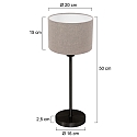 Mexlite Lampe de table NOOR E27 IP20, gradable