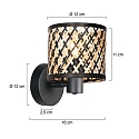 Mexlite wall luminaire SUMBA E14 IP20, dimmable