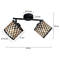 Mexlite Luminaire de plafond SUMBA E14 IP20, gradable