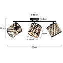 Mexlite ceiling luminaire SUMBA E14 IP20, dimmable