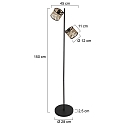 Mexlite Lampadaire SUMBA E14 IP20, gradable