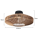 anne light & home ceiling luminaire BLOEBA E27 IP20, dimmable