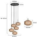 anne light & home pendant luminaire HALOSWAP E27 IP20, dimmable