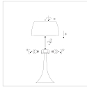 Steinhauer Steinhauer Table lamp ANCILLA, 1 flame, glass, steel