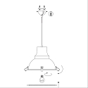 Steinhauer Luminaire � suspension PARADE Bas, � 1 flamme, avec diffuseur E27 IP20, noir mat gradable