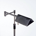 Mexlite Lampadaire KARL avec bras articul�, r�glable, avec variateur tactile IP20, acier bross� gradable