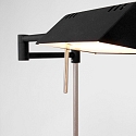 Mexlite Lampadaire KARL avec bras articul�, r�glable, avec variateur tactile IP20, noir mat gradable