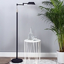Mexlite Lampadaire KARL avec bras articul�, r�glable, avec variateur tactile IP20, noir mat gradable
