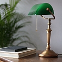 Lampe de table ANCILLA � 1 flamme E27 IP20, vert, bronze gradable