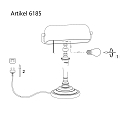Lampe de table ANCILLA � 1 flamme E27 IP20, vert, bronze gradable