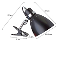 Steinhauer Steinhauer Spot SPRING zum Klemmen, 1 flame, metal, black