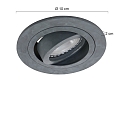 Lumière encastrée PÉLITE SPOT rond, pivotant GU10 IP20
