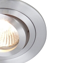 Steinhauer recessed luminaire P�LITE SPOT round, swivelling GU10 IP20, steel brushed dimmable