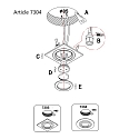 Steinhauer recessed luminaire P�LITE SPOT round, swivelling GU10 IP20, steel brushed dimmable