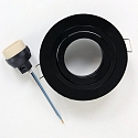 Steinhauer recessed luminaire P�LITE SPOT round, swivelling GU10 IP20, black matt dimmable