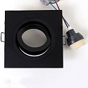 Steinhauer recessed luminaire P�LITE SPOT swivelling, square GU10 IP20, black matt dimmable