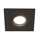 Steinhauer recessed luminaire P�LITE SPOT swivelling, square GU10 IP20, black matt dimmable