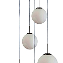 Steinhauer Luminaire � suspension BOLLIQUE 5 flammes, langue E27 IP20, acier bross� gradable