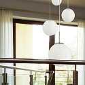Steinhauer Luminaire � suspension BOLLIQUE 5 flammes, langue E27 IP20, acier bross� gradable