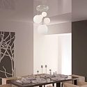 Steinhauer Luminaire � suspension BOLLIQUE 5 flammes, langue E27 IP20, acier bross� gradable