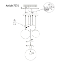 Steinhauer Luminaire � suspension BOLLIQUE 5 flammes, langue E27 IP20, acier bross� gradable