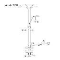 Mexlite Floor lamp BIRON, 2 flames, bronze
