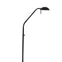 Mexlite Lampadaire BIRON avec interrupteur, avec bras flexible IP20, noir mat gradable