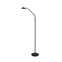 Mexlite Lampadaire BIRON avec interrupteur, avec bras flexible IP20, noir mat gradable