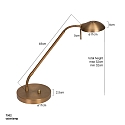 Mexlite Lampe de table BIRON � 1 flamme IP20, bronze, blanche gradable