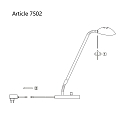 Mexlite Lampe de table BIRON � 1 flamme IP20, bronze, blanche gradable