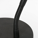 Mexlite table lamp BIRON with switch, with flex arm IP20, black matt dimmable