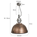 Steinhauer Luminaire � suspension BIKKEL - � 42CM � 1 flamme, m�dium E27 IP20, marron, tachet� gradable