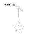 Steinhauer Luminaire � suspension BIKKEL - � 42CM � 1 flamme, m�dium E27 IP20, bleu fonc� gradable
