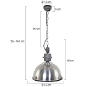 Steinhauer Luminaire � suspension BIKKEL - � 42CM � 1 flamme, m�dium E27 IP20, brillant, acier gradable