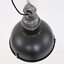 Steinhauer pendant luminaire BIKKEL - � 42CM 1 flame, medium E27 IP20, black matt dimmable