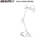 Mexlite Table lamp DAVIN, 1 flame, reflector, black