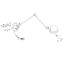 Mexlite Luminaire mural DAVIN langue, avec interrupteur, avec bras articul� E14 IP20, vert, scintillant 