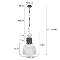 anne light & home Luminaire � suspension CLEARVOYANT � 1 flamme, rond E27 IP20, gradable