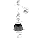 anne light & home Luminaire � suspension CLEARVOYANT � 1 flamme, rond E27 IP20, gradable