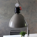 anne light & home Luminaire � suspension FRISK � 1 flamme, rond E27 IP20, scintillant, gris gradable