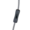 anne light & home Lampe de table ZAPPA avec interrupteur, avec bras articul�, avec prise de courant E27 IP20, noir mat 