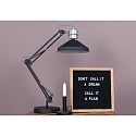 anne light & home Lampe de table ZAPPA avec interrupteur, avec bras articul�, avec prise de courant E27 IP20, noir mat 