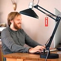 anne light & home Lampe de table ZAPPA avec interrupteur, avec bras articul�, avec prise de courant E27 IP20, noir mat 