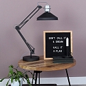 anne light & home Lampe de table ZAPPA avec interrupteur, avec bras articul�, avec prise de courant E27 IP20, noir mat 