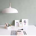 Mexlite Luminaire � suspension BJORR - � 45CM � 1 flamme, grand, plat E27 IP20, blanc mat gradable