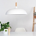 Mexlite Luminaire � suspension BJORR - � 45CM � 1 flamme, grand, plat E27 IP20, blanc mat gradable