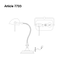 Mexlite Lampe de table BELANA � 1 flamme E27 IP20, vert, bronze gradable
