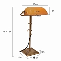 Steinhauer table lamp ANCILLA long, adjustable, with pull switch chain E27 IP20, brushed bronze 
